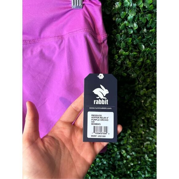 Rabbit NWT Hopper Relax 4 Inch Shorts Lined Purple Orchard Sz Small - Picture 4 of 4